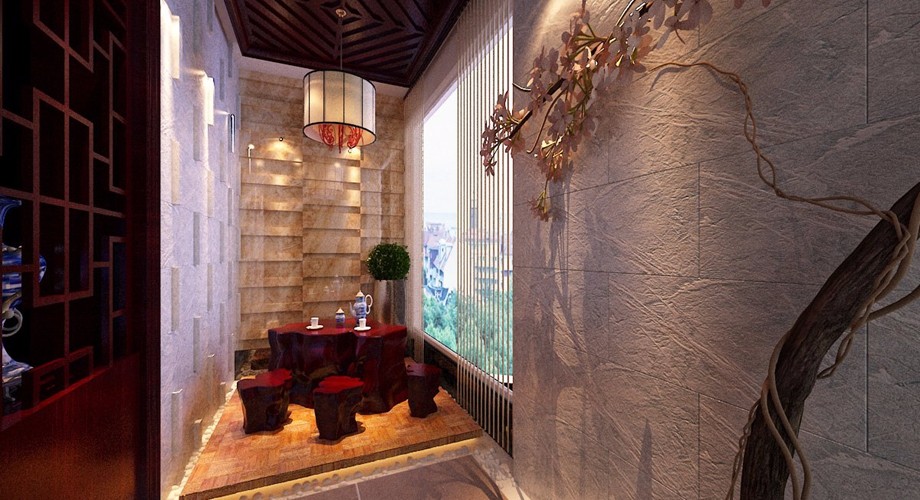 石家莊裝修案例天海·博雅盛世 中式風格 117平