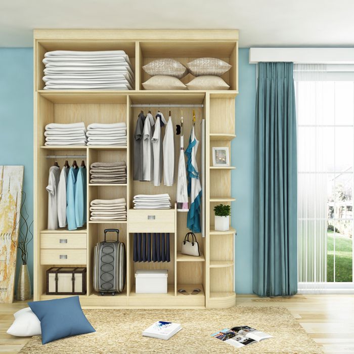 衣柜定制 臥室衣柜 多層實木全屋定制